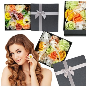 FLOWERBOX RÓŻE MYDLANE WIECZNE PREZENT NA WALENTYLKI i DZIEŃ KOBIETY I ŚLUB