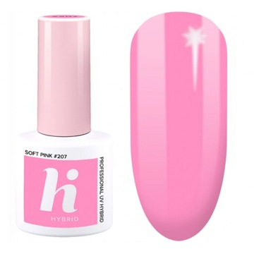 Lakier hybrydowyhi hybrid Soft Pink 5 ml 207