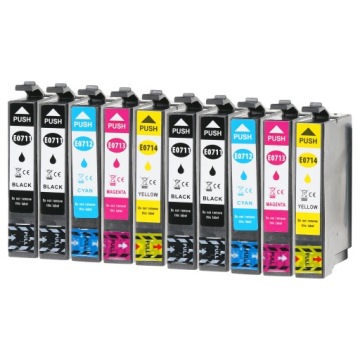 10 чернил для EPSON T0711 Stylus Office BX300F BX310FN