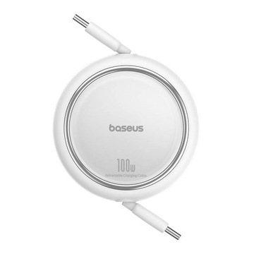 Кабель Baseus Free2Draw USB-C — USB-C, PD, 100 Вт, 1 м (белый)