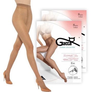 Rajstopy Gatta EVE 8den lycra 3-M beige
