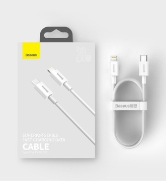 Кабель USB-C — Lightning для IPHONE 15 14 13 12 11 — Baseus 20 Вт 1 м