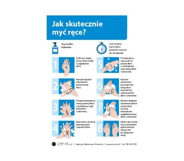Instrukcja Mycia Rąk NAKLEJKA A5