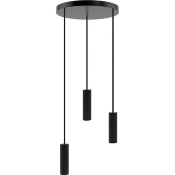 LAMPA CZARNA DŁUGA WISZĄCA SALON LAMPA PLAFON LED