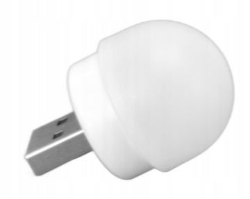 LAMPKA LED MINI OKRĄGŁA USB LED 5V 1W ŚWIATŁO BIAŁE NATURALNE OŚWIETLENIE
