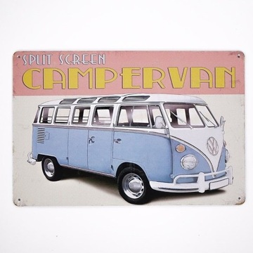 Tabliczka dekoracyjna metalowa VW T1 CAMPRERVAN
