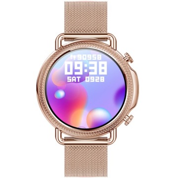 Różowozłoty smartwatch damski Rubicon RNBE74 SMARBN090