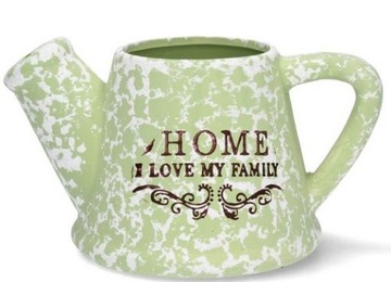 Osłonka ceramiczna na doniczkę Home zielona 18x12