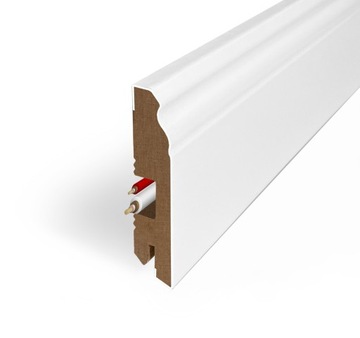 Wzornik Listwa przypodłogowa MDF SLIM Retro 12x60 biała 15cm
