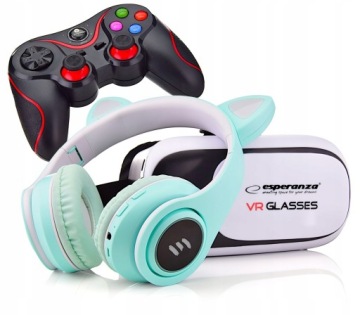 dárek K Hvězdičce Sada Vr Brýle 360 Stupňů +gamepad Bluetooht