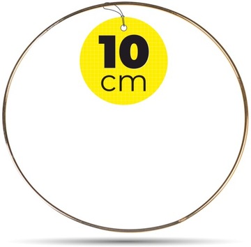ZŁOTA metalowa obręcz kółko do łapacza snów 10 cm