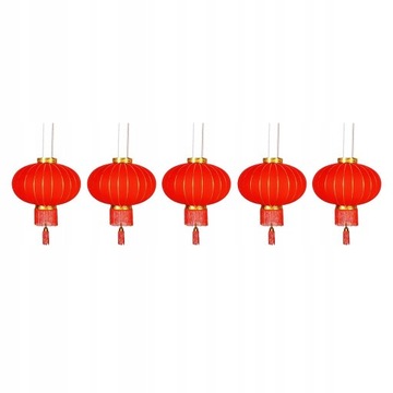 5x Chińskie Lampiony Flokowane