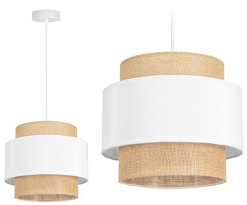 LAMPA WISZĄCA SUFITOWA ŻYRANDOL ABAŻUR NOWOCZESNA BOHO LOFT LED