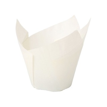 Papilotki tulipany do muffin białe 180 szt.