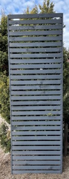 płot listwowy, ażurowy 180x45cm, żaluzjowy szary