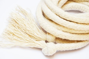 Pasek ze sznurka boho sznur bawełna ecru 200 cm