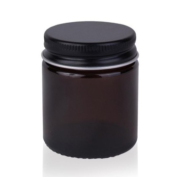 Słoik szklany brązowy 60ml z nakrętką ALU x100