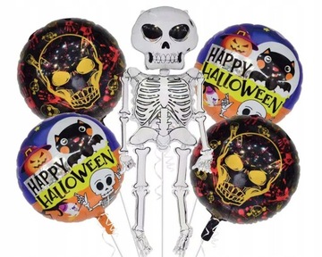 balony zestaw Halloween Monsters szkielet 5szt