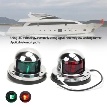 Навигационный фонарь для катера с 8 светодиодами, красный/зеленый JL