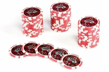 ŻETONY POKEROWE OCEAN 50 SZT. Z NOMINAŁEM 5