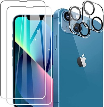 Szkło Hartowane Ochrona iPhone 13 Zestaw 4szt