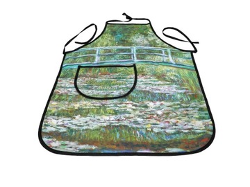 Fartuszek fartuch kuchenny na prezent ozdobny C. Monet Staw z nenufarami