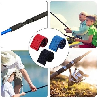 Лента-липучка для привязывания удочек, набор из 2 шт., 24см х 3см.