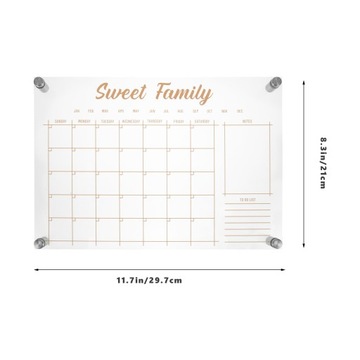 ЕЖЕНЕДЕЛЬНЫЙ ПЛАНИРОВЩИК, МАГНИТНАЯ АКРИЛОВАЯ ДОСКА, КАЛЕНДАРЬ ДЛЯ ХОЛОДИЛЬНИКА