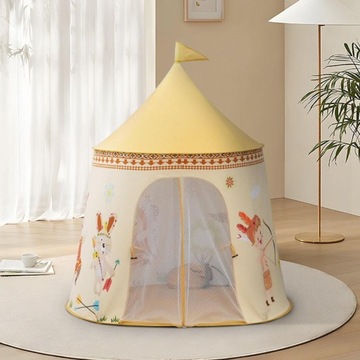 Детская игровая палатка Креативная игровая палатка-замок Дети играют с теплым светом