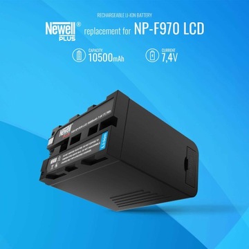 Battery Plus NP-F970 NPF960 NP-F970/B ЖК-дисплей для камер Sony, светодиодная/видеоподсветка