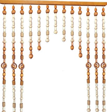 ZASŁONA KOTARA DREWNIANA KORALIKI 80cm - prezent
