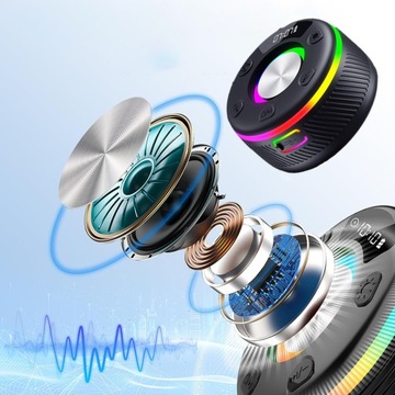 БЕСПРОВОДНАЯ ДУШЕВАЯ КОЛОНКА С ПРИСОСКОЙ, 6 РЕЖИМОВ СВЕТА IPX7