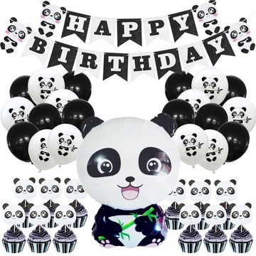Flaga Urodziny Dekoracje Ozdoby Urocza Panda