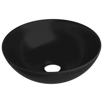 Umywalka łazienkowa, ceramiczna, matowa czerń, o