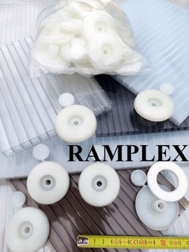 Грибовидные шляпки для монтажа поликарбоната, упаковка 20 шт., толщина 10 мм, белые.