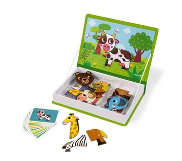 JANOD MAGNETS MAGNETIBOOK ЖИВОТНЫЕ МАГНИТНАЯ ПАЗЛ 3+