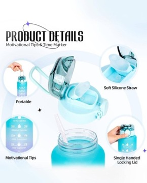 REFILL Бутылка для воды с трубочкой 1л.