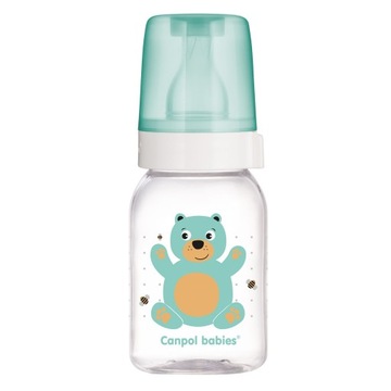 CANPOL LEKKA WĄSKA BUTELKA 120ml CUTE ANIMALS 0m+