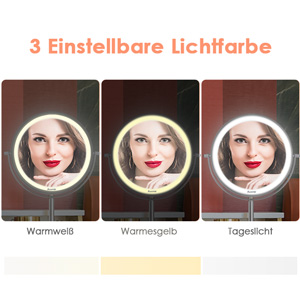 КОСМЕТИЧЕСКОЕ ЗЕРКАЛО LED 10X СЕРЕБРЯНЫЕ БАТАРЕИ