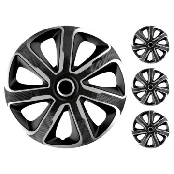 Univerzální poklice do auta Livorno Carbon Silver Black 15 palců