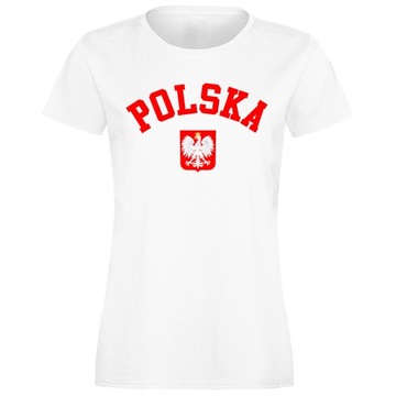 DAMSKA KOSZULKA KIBICA POLSKA BIAŁO CZERWONI