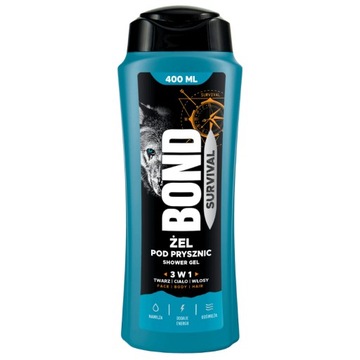 Żel pod prysznic męski zapach duża pojemność Bond Survival 400ml