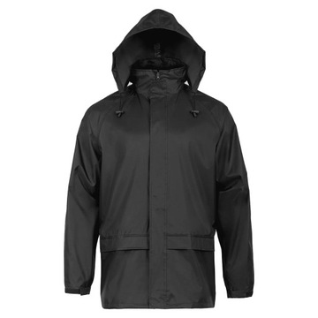 Kurtka przeciwdeszczowa z kapturem Highlander Outdoor Stormguard Czarna M