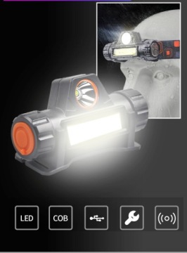 СВЕТОДИОДНАЯ ФОНАРЬ Магнитная USB аккумуляторная МОЩНЫЙ XPE COB