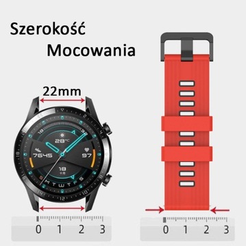 PASEK OPASKA 22mm UNIWERSALNY do ZEGARKA SMARTWATCH SAMSUNG HUAWEI XIAOMI