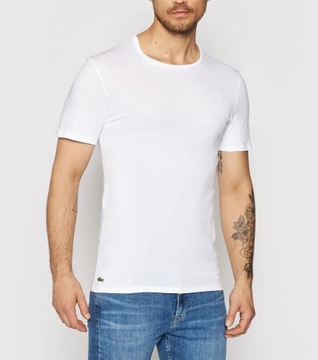 LACOSTE KOSZULKA T-SHIRT REGULAR FIT TH3455-001 / L