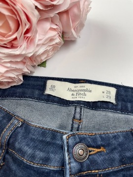 Spodnie damskie jeansy ciemnoniebieskie ABERCROMBIE&FITCH USA W28 L29