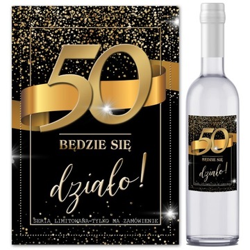 Etykiety Naklejki na butelki wódkę 50 10szt ET7