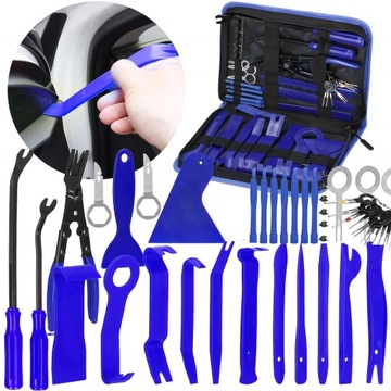 ŚCIĄGACZE DŹWIGNIE DO TAPICERKI ZESTAW DO DEMONTAŻU SPINEK RADIA PLASTIKÓW