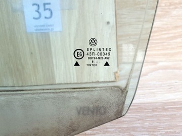 SKLO (OKNO) BOČNÍ LEVÝ ZADNÍ ORIGINÁLNÍ VOLKSWAGEN BORA 2 II